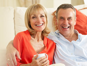 Older couple in a long-term, healthy relationship