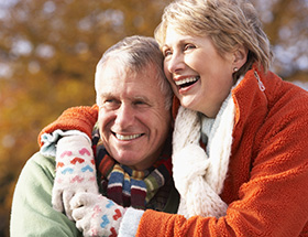 older couple happy to be together