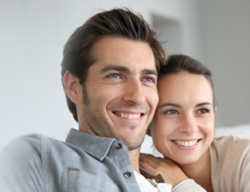 Couple watching TV