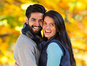 Couple in the autumn